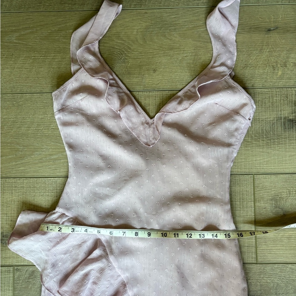Privacy Please Pink Asymmetrical Ruffled Gown - Picture 6 of 7